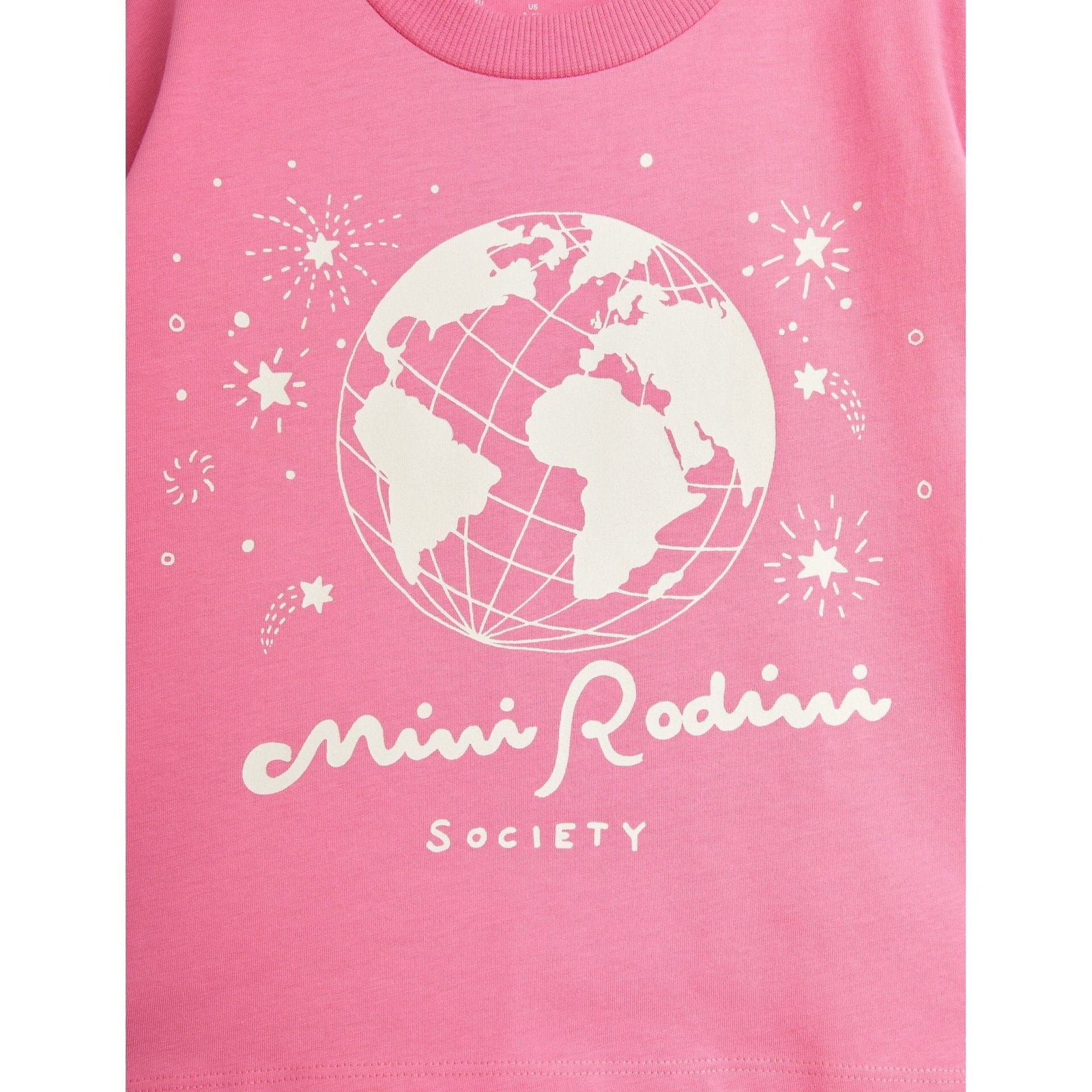 Mini Rodini Society Sp Ss Tee - Pink