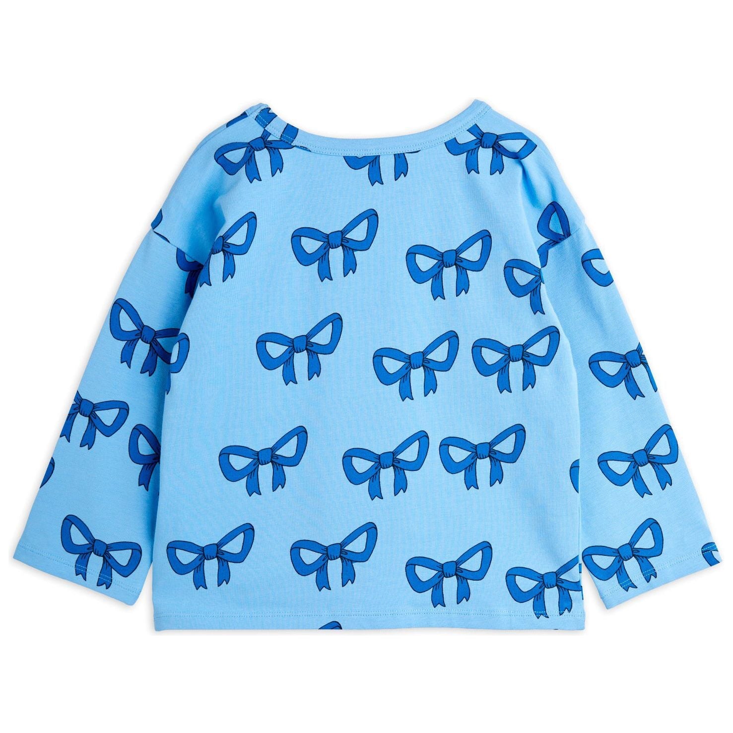 Bow Aop Ls Tee - Blue