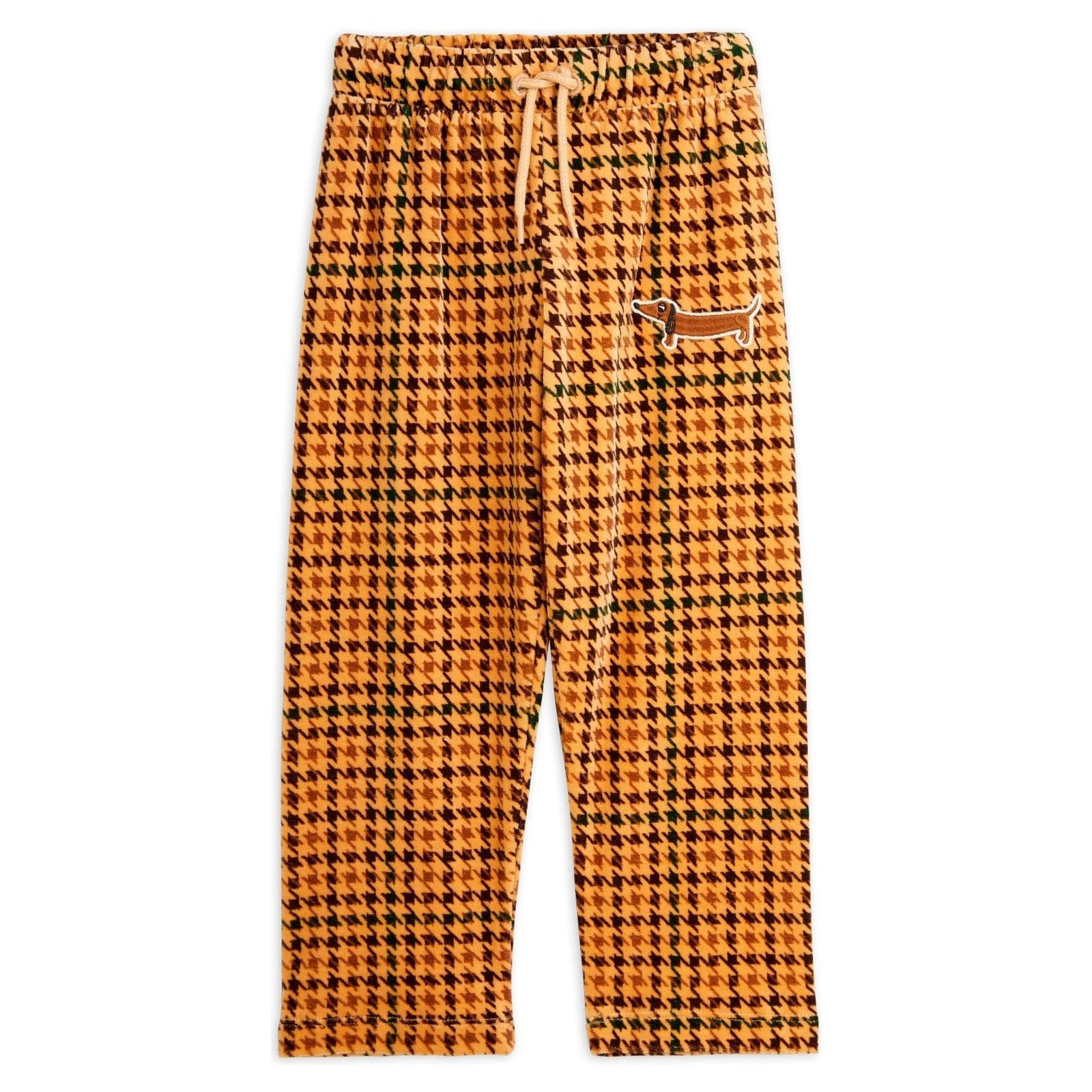 Dog Houndstooth Aop Velour Trousers