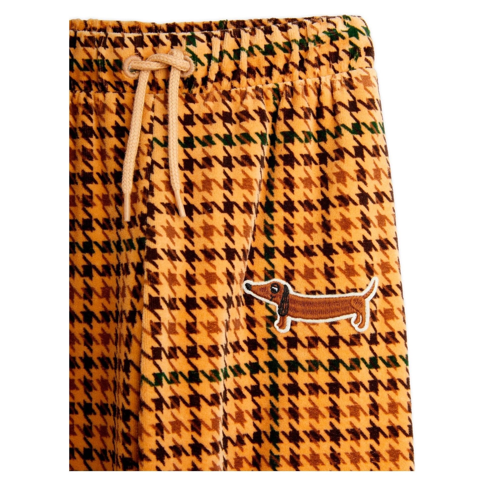 Dog Houndstooth Aop Velour Trousers