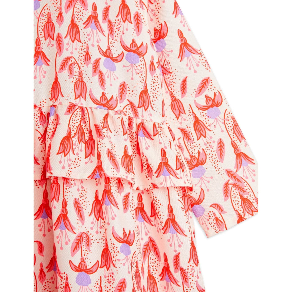 Fuchsia Aop Woven Frill Dress