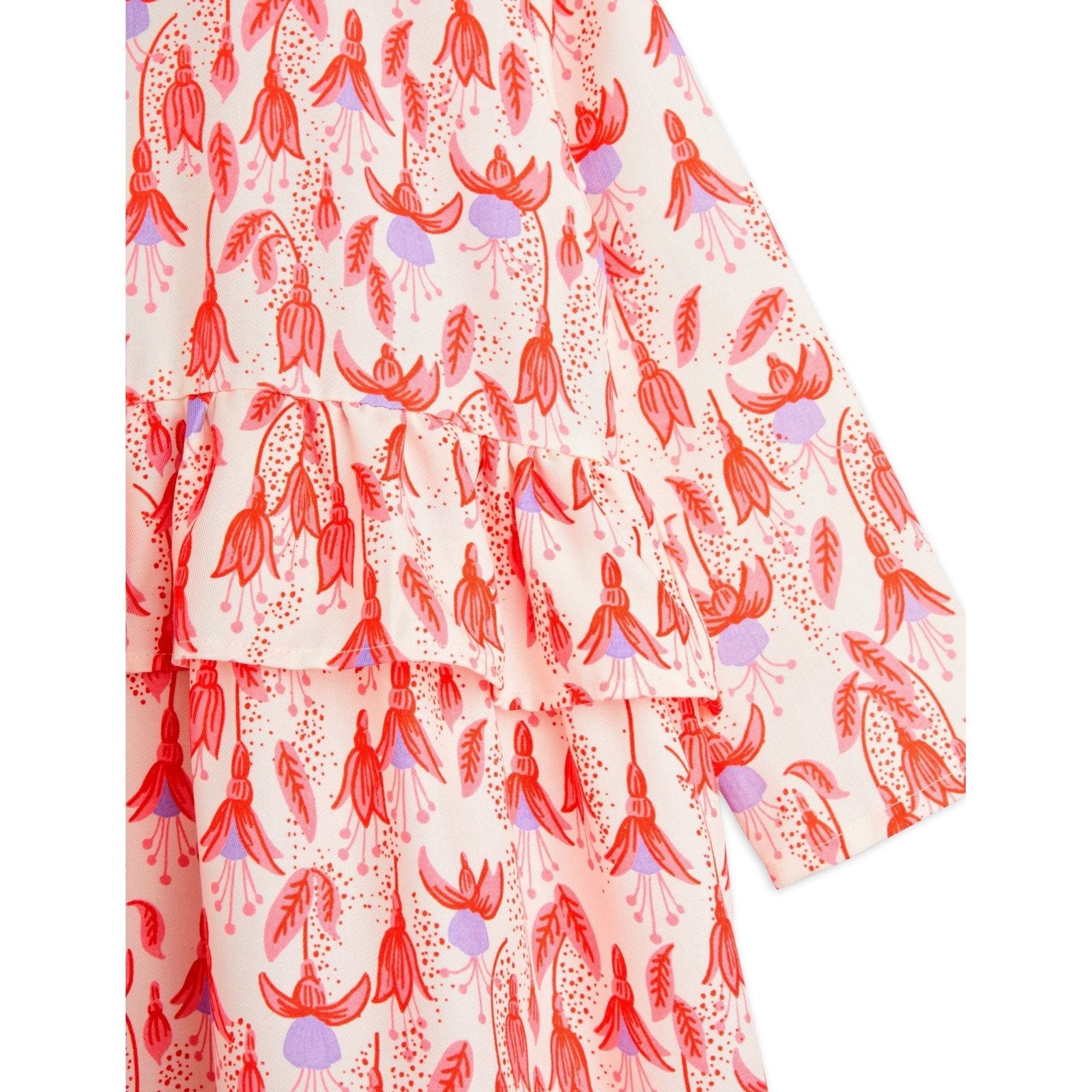 Fuchsia Aop Woven Frill Dress