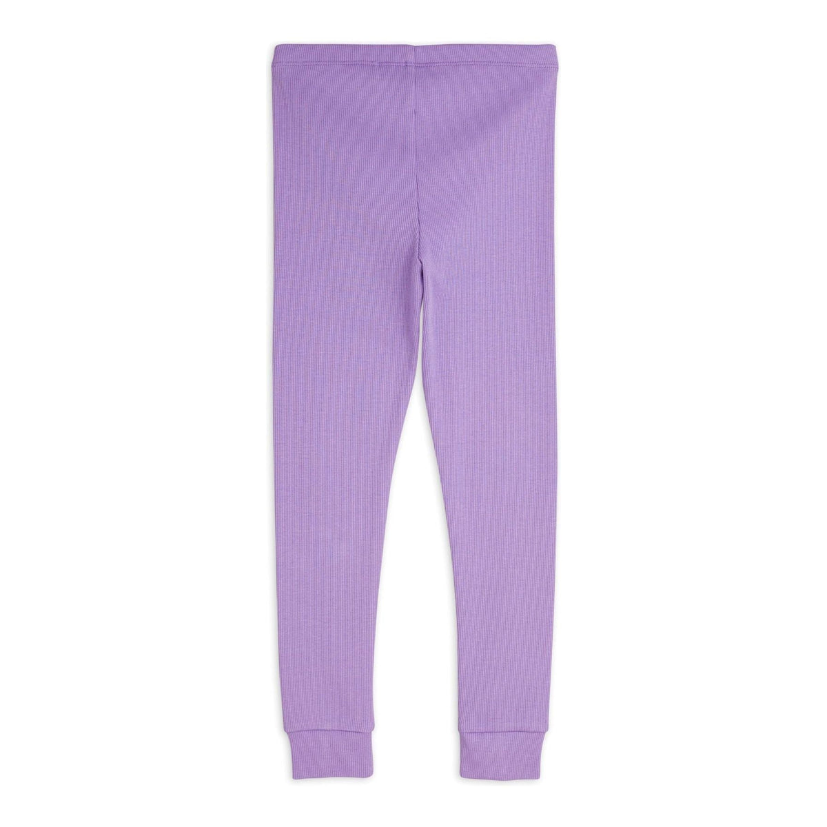 Solid Rib Leggings - Purple