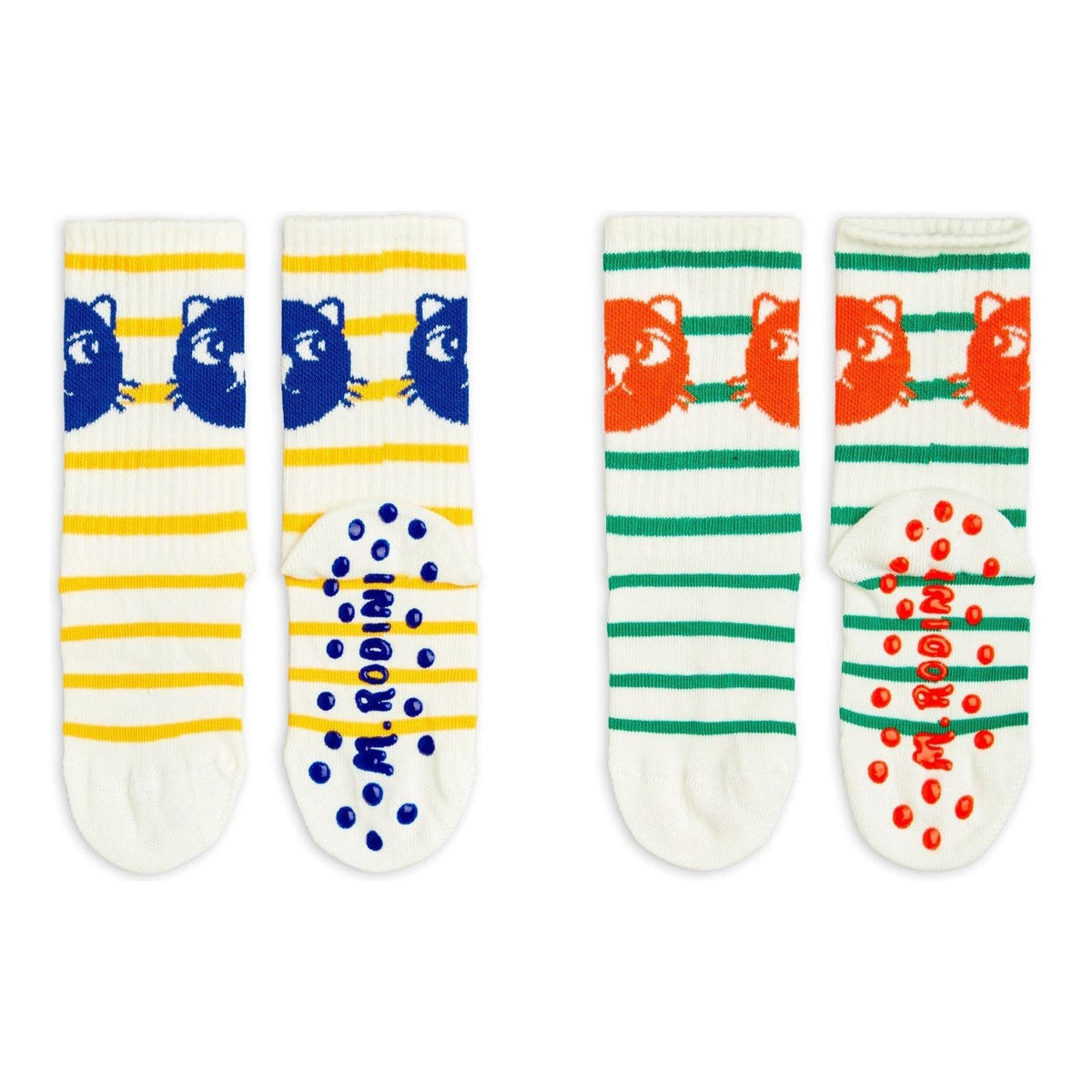 Cats Stripe 2-Pack Anti-Slip Socks