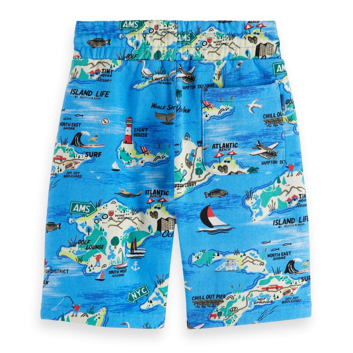 Kids - Printed Sweatshorts - Blue