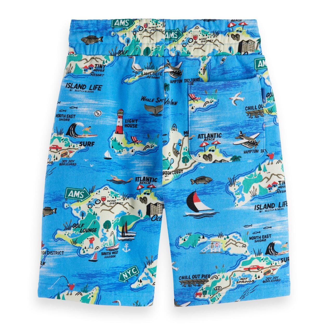 Kids - Printed Sweatshorts - Blue