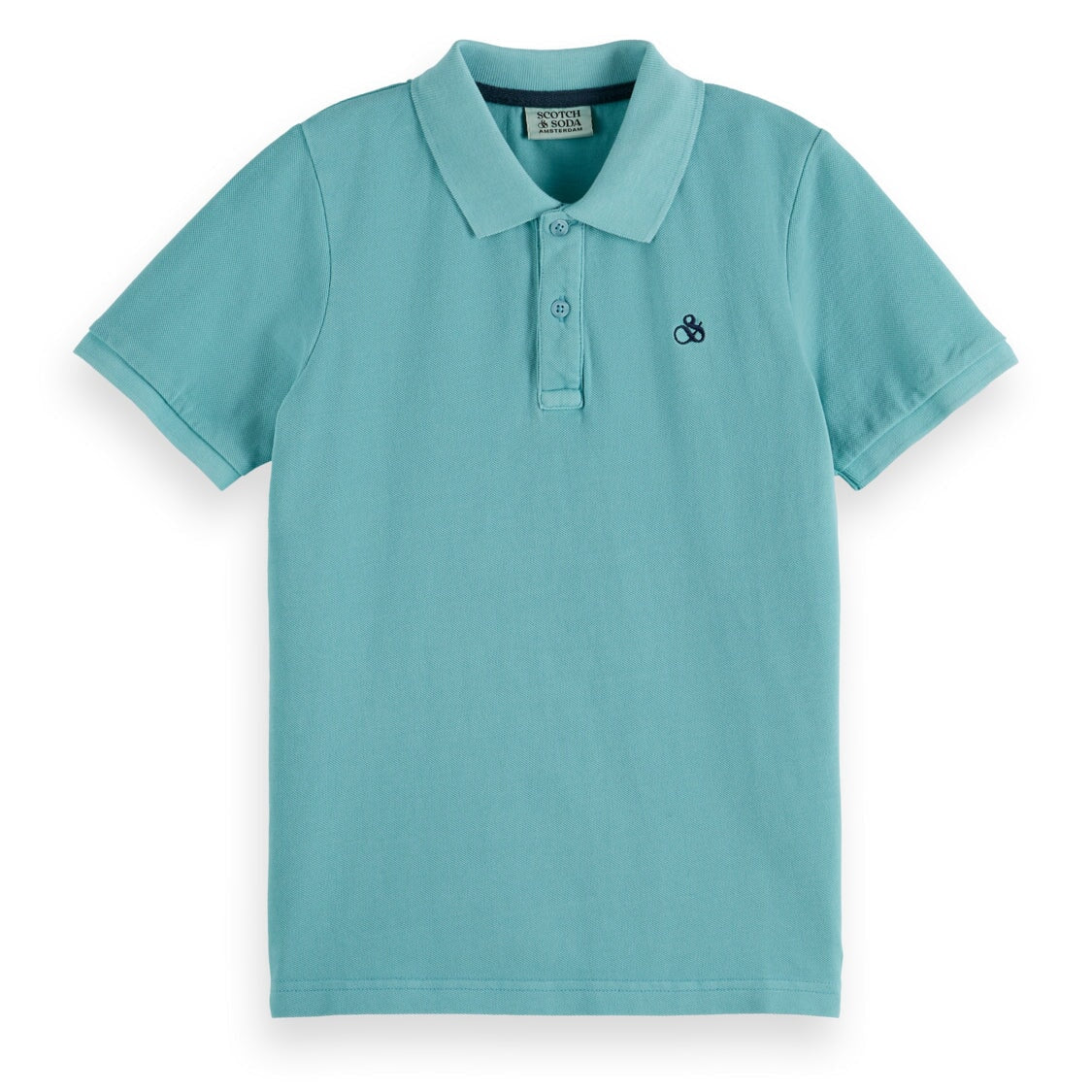 Kids - Garment-Dyed Pique Polo -Sea Blue