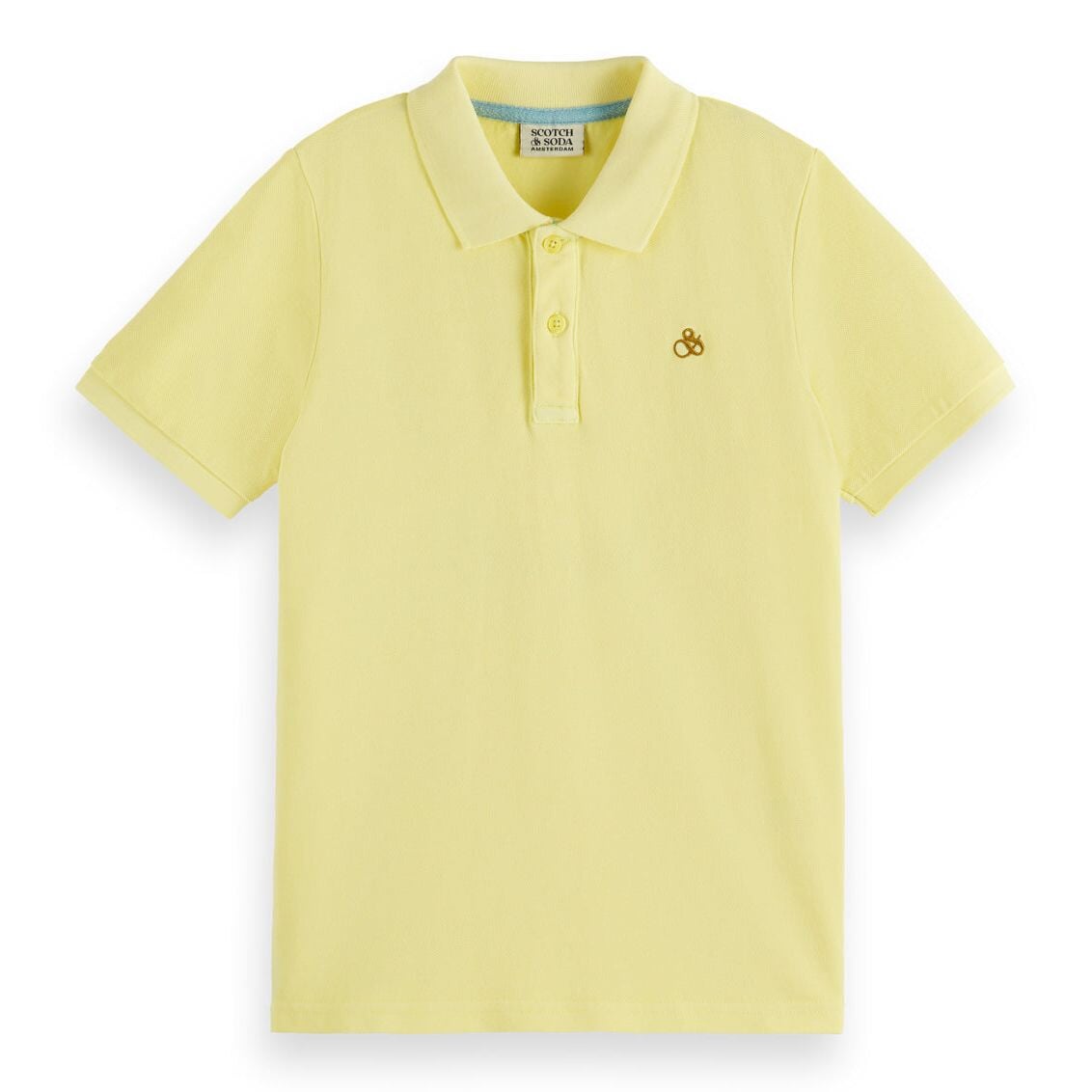 Kids - Garment-Dyed Pique Polo - Soft Yellow