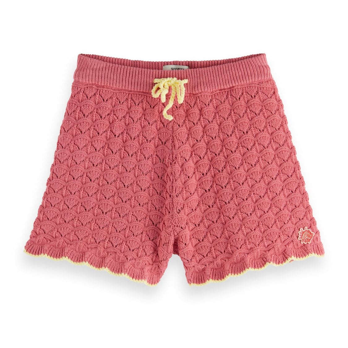 Kids - Scalloped Knitted Shorts