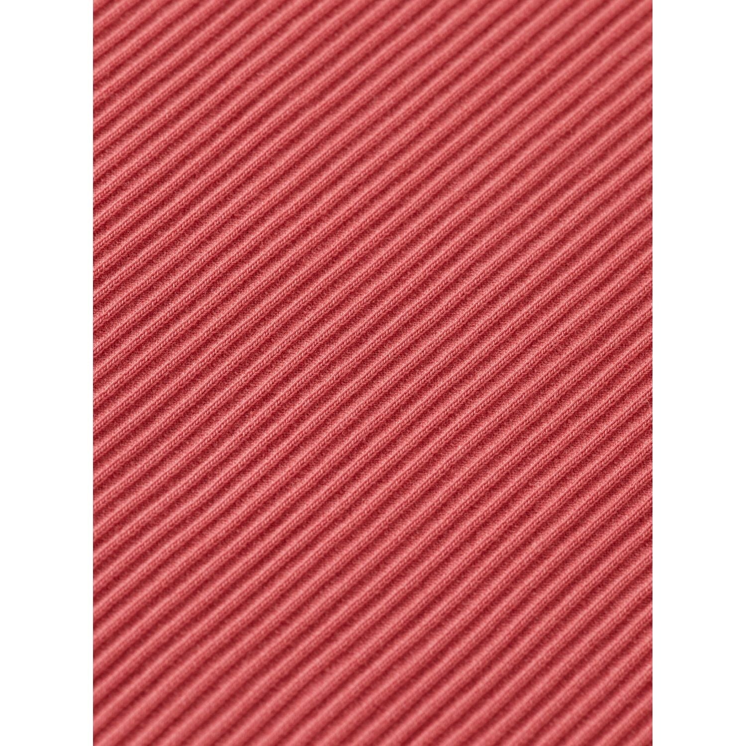 Kids - Ribbed T-Shirt - Dusty Red