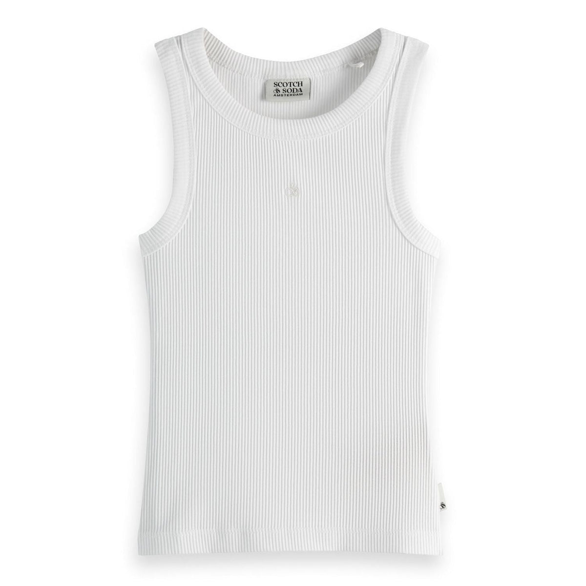 Kids - Ribbed Tank Top - White