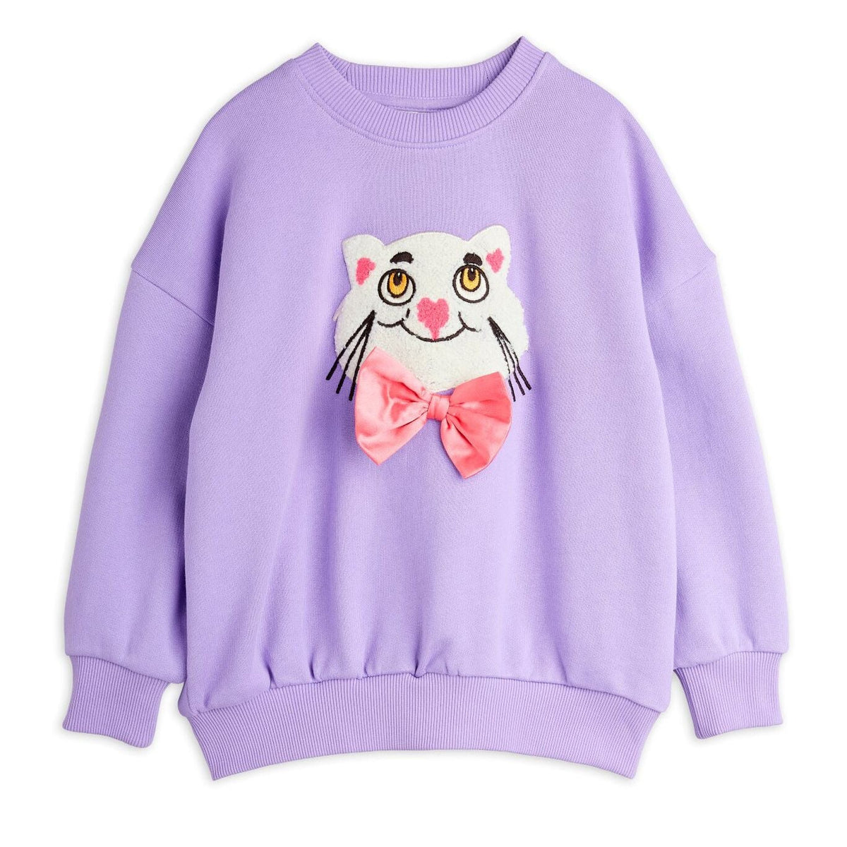 Cat With Bowtie Chenille Sweatshirt