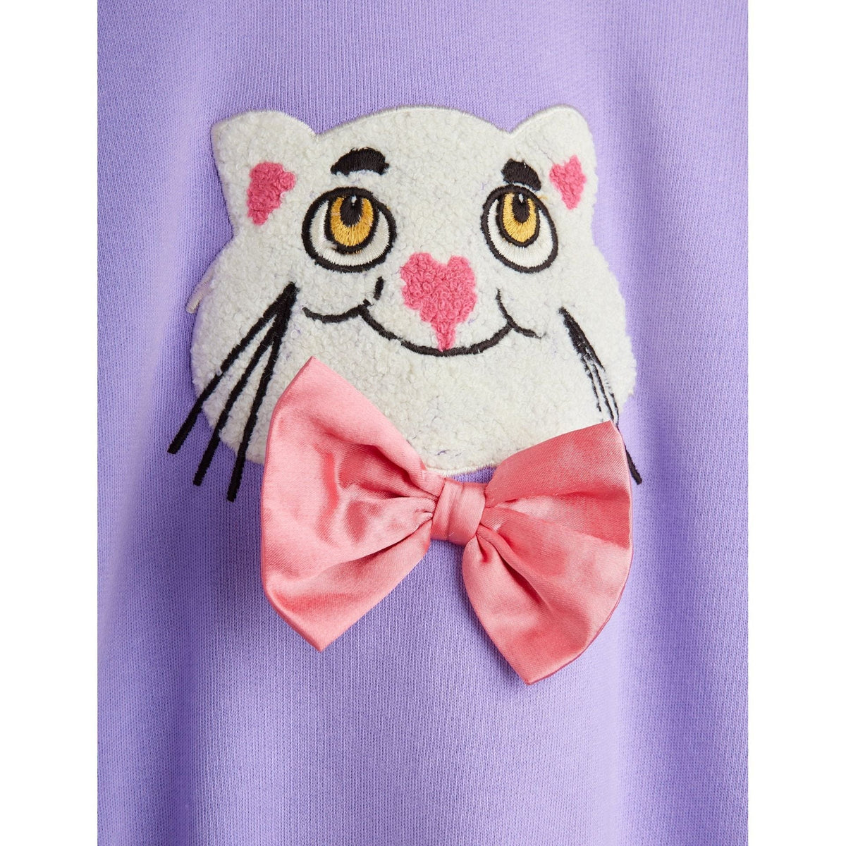 Cat With Bowtie Chenille Sweatshirt