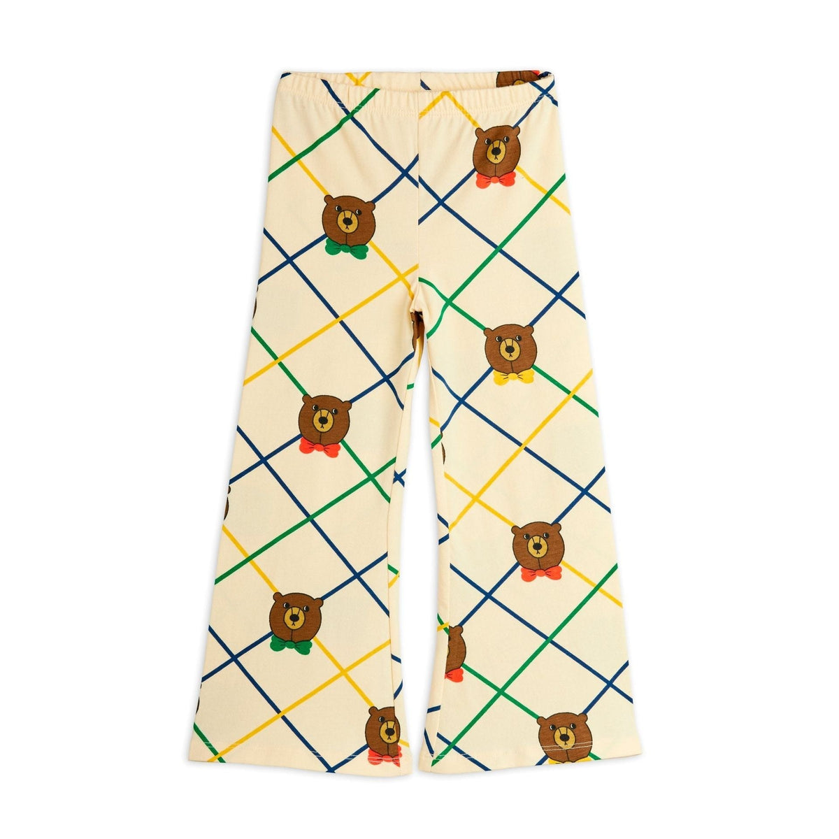 Bear Check Aop Flared Trousers