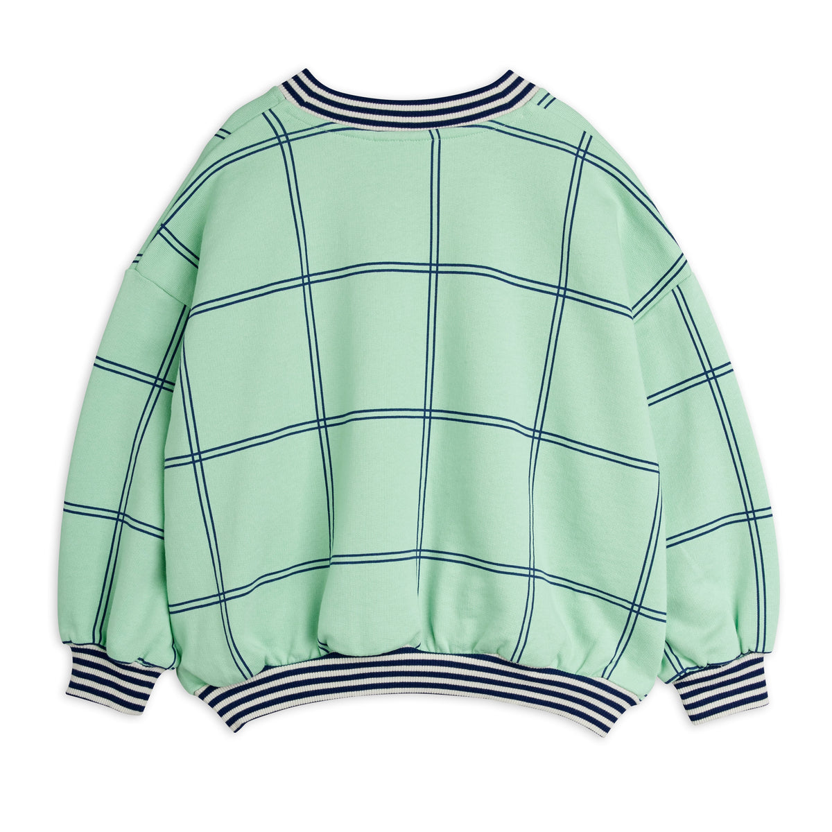 Check Aop Panther Patch Sweatshirt - Green