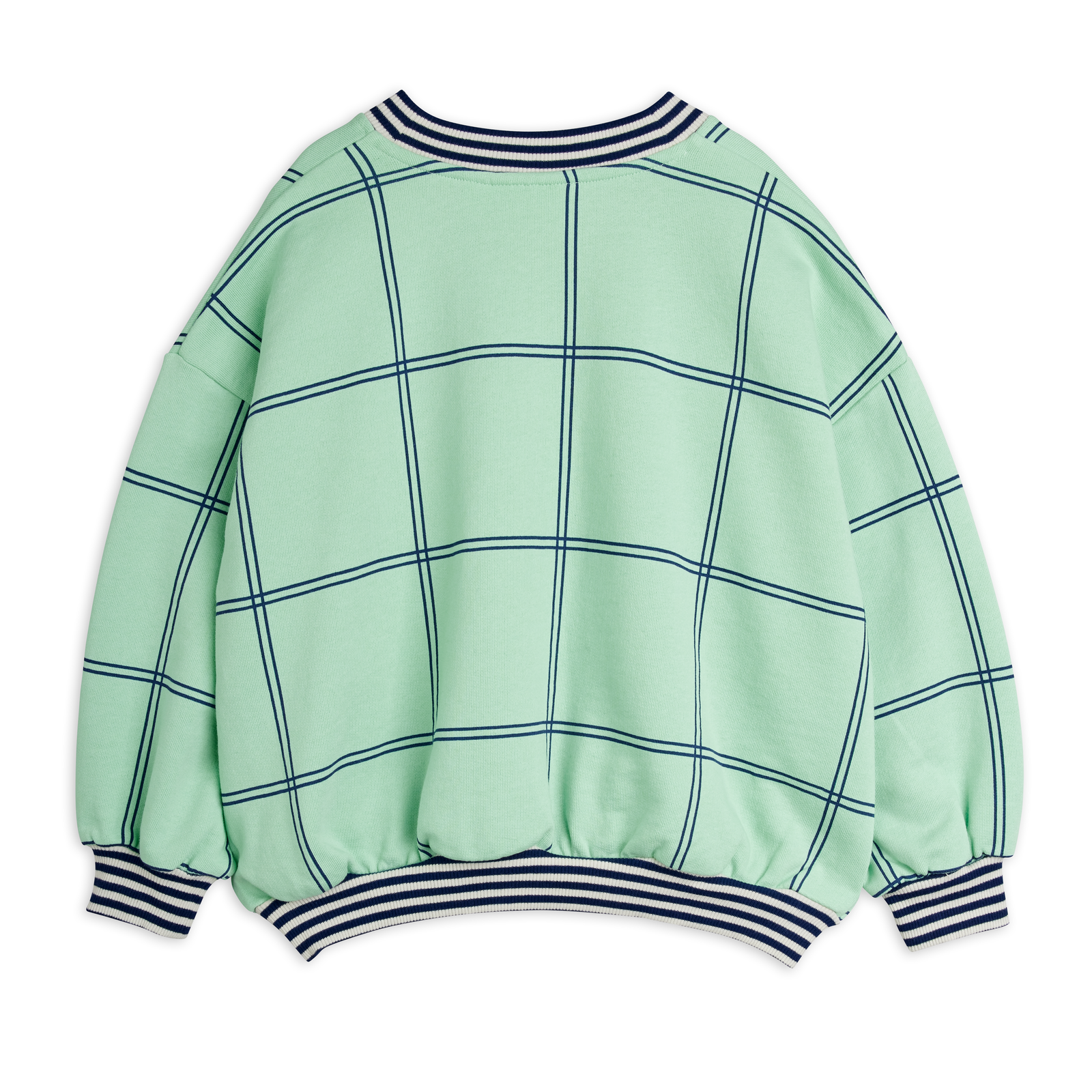 Check Aop Panther Patch Sweatshirt - Green