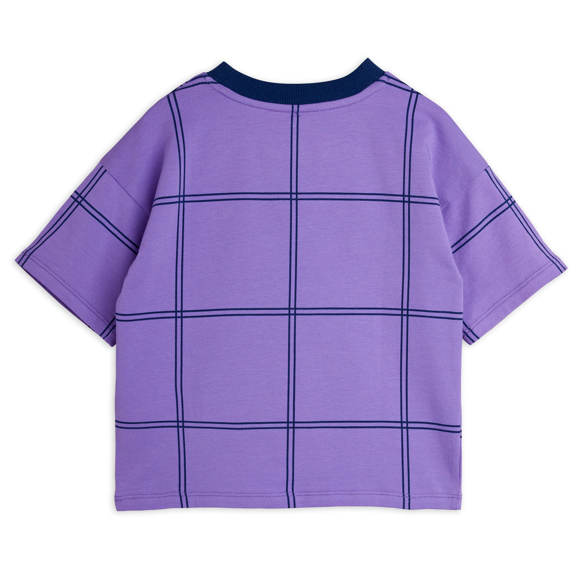 Check Aop Panther Patch Ss Tee - Purple