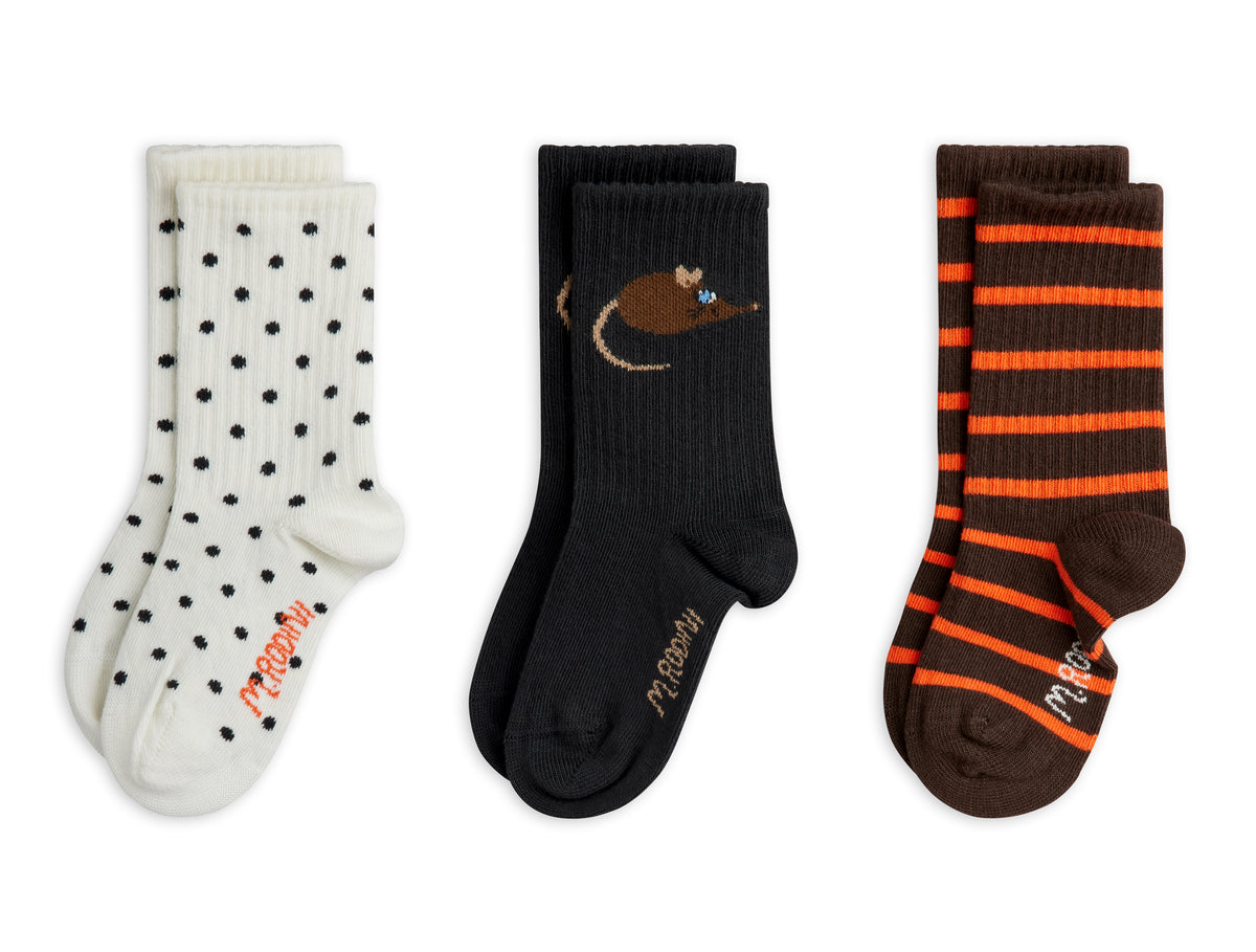 Elephant Shrew 3-Pack Socks