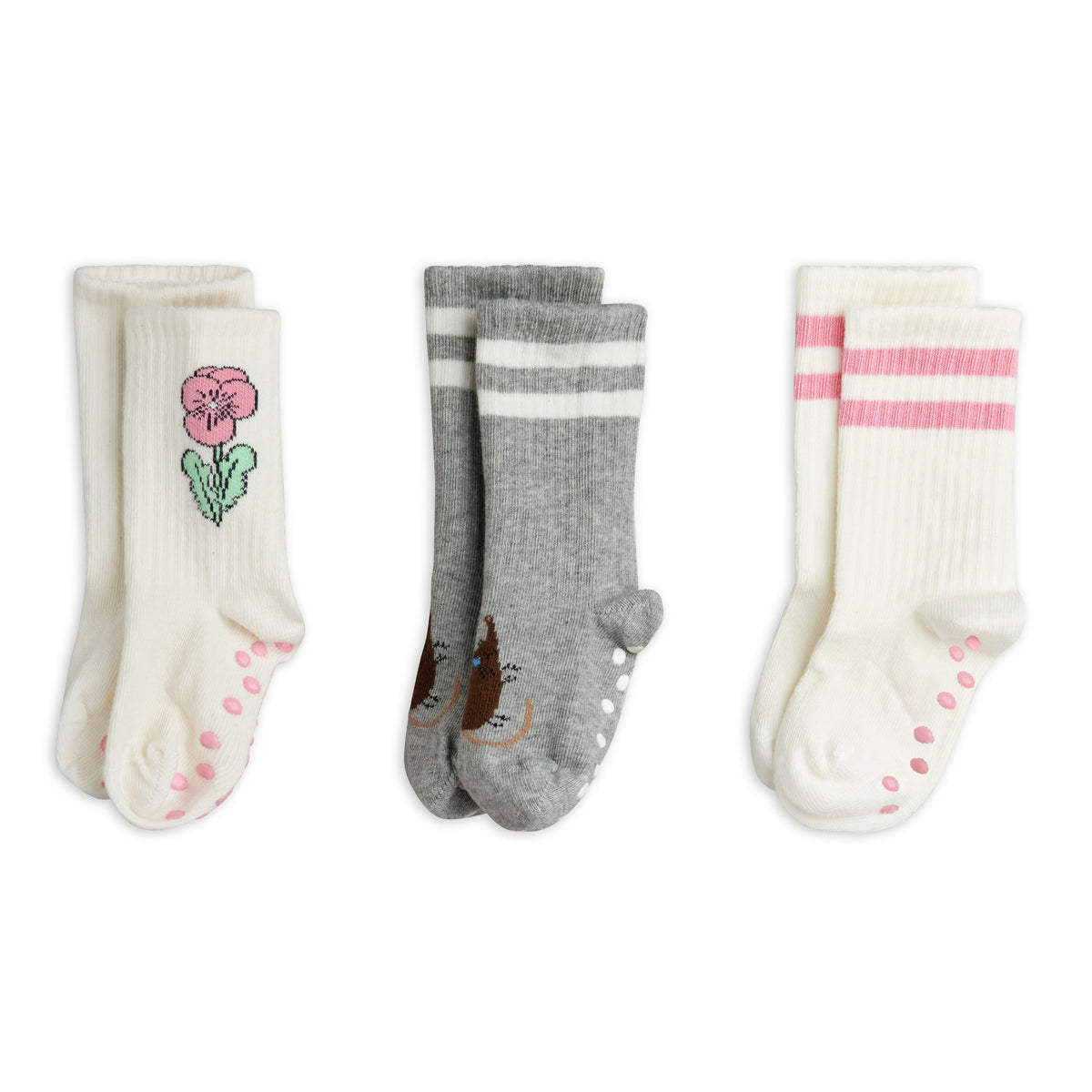 Elephant Shrew 3-Pack Anti-Slip Socks