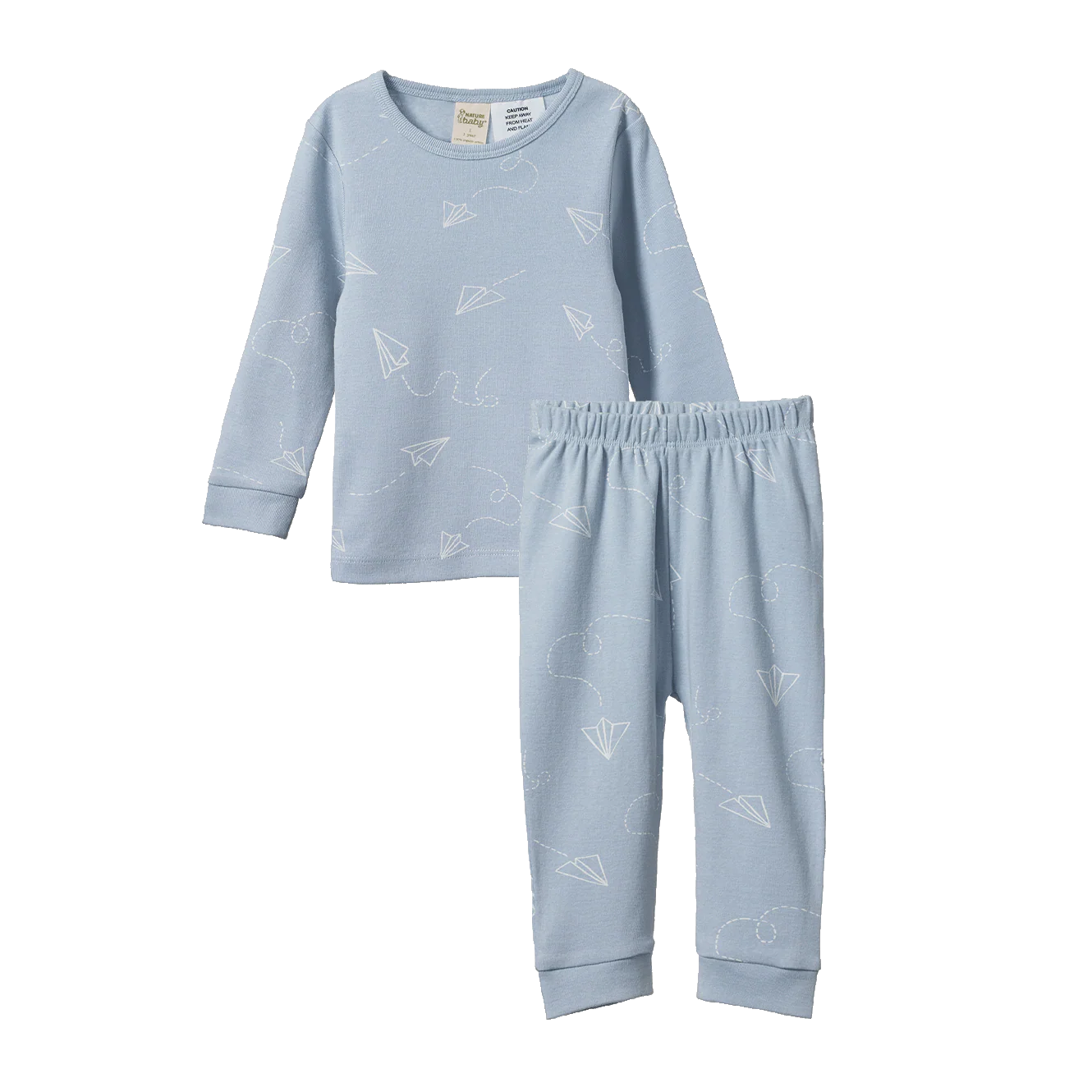 2Pc Long Sleeve Pyjamas - Paper Planes Print