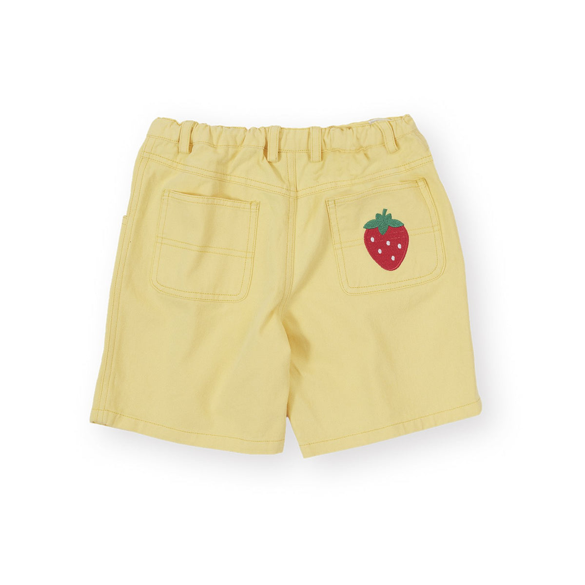 Wide Leg Strawberry Denim Shorts
