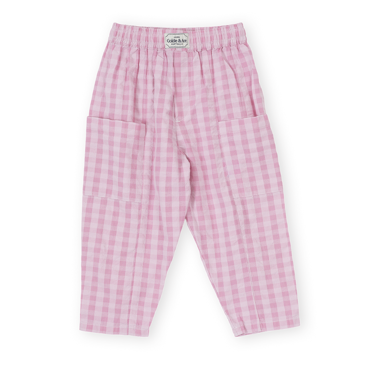 Lightweight Gingham Kit Pocket Pant - Pink