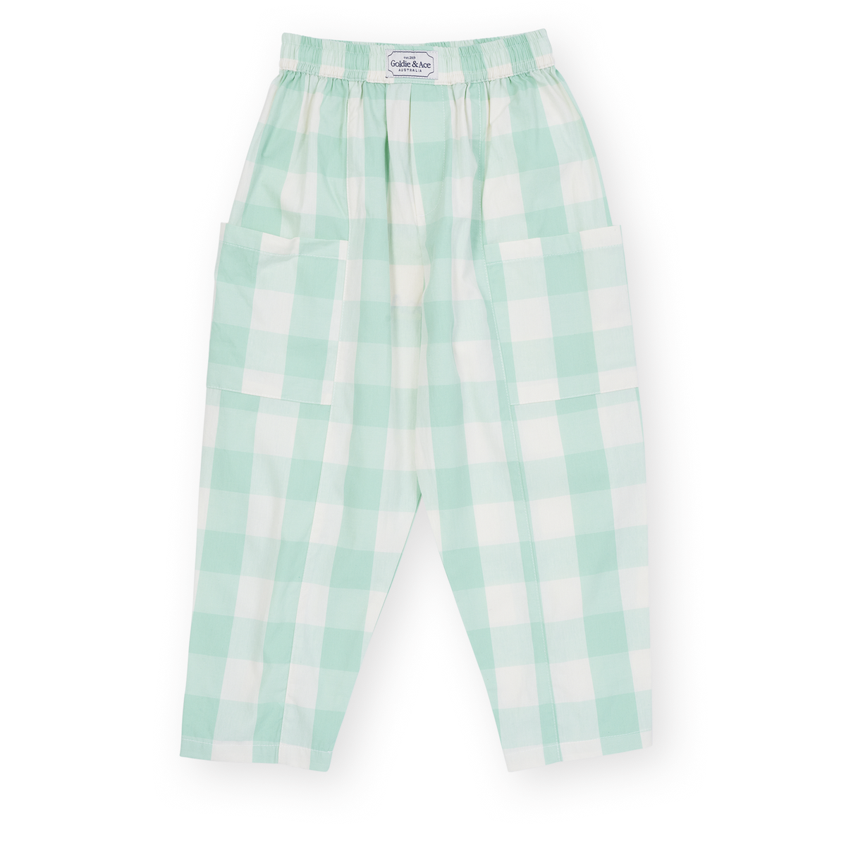 Lightweight Gingham Kit Pocket Pant - Green