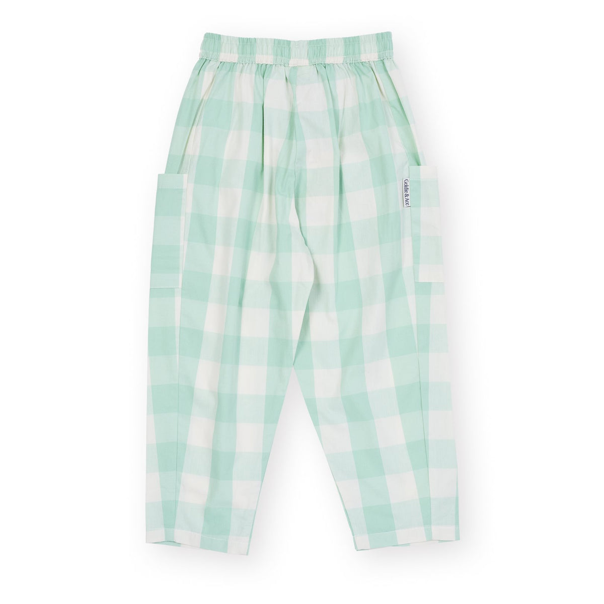 Lightweight Gingham Kit Pocket Pant - Green