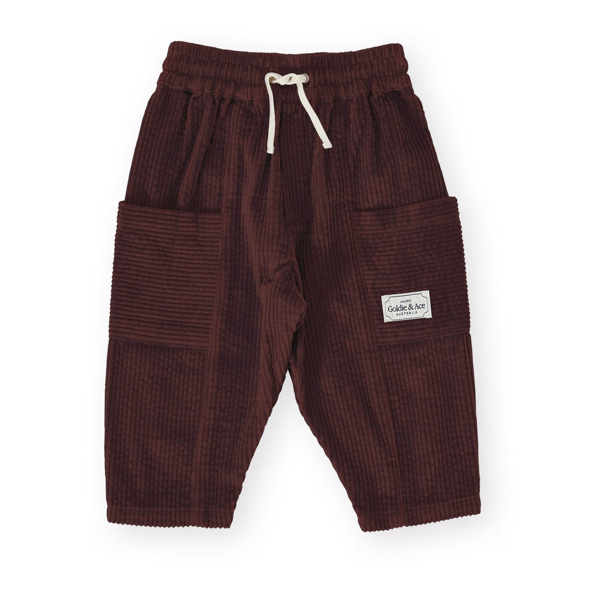 Goldie &amp; Ace Kit Corduroy Pocket Pant Brown, product flat lay