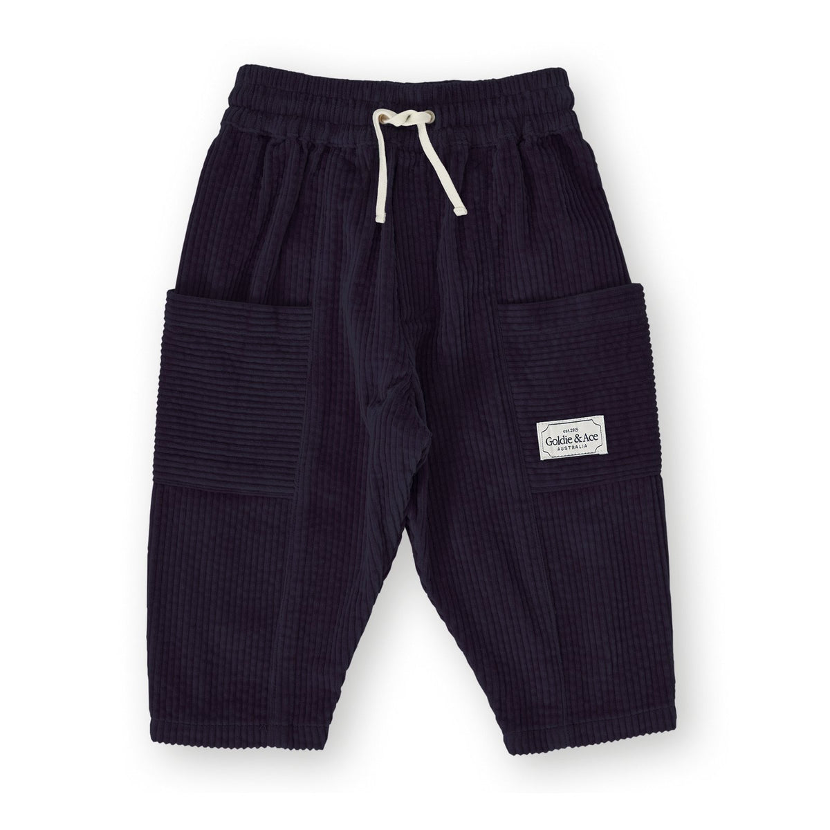 Goldie &amp; Ace Kit Corduroy Pocket Pant Navy, product flat lay