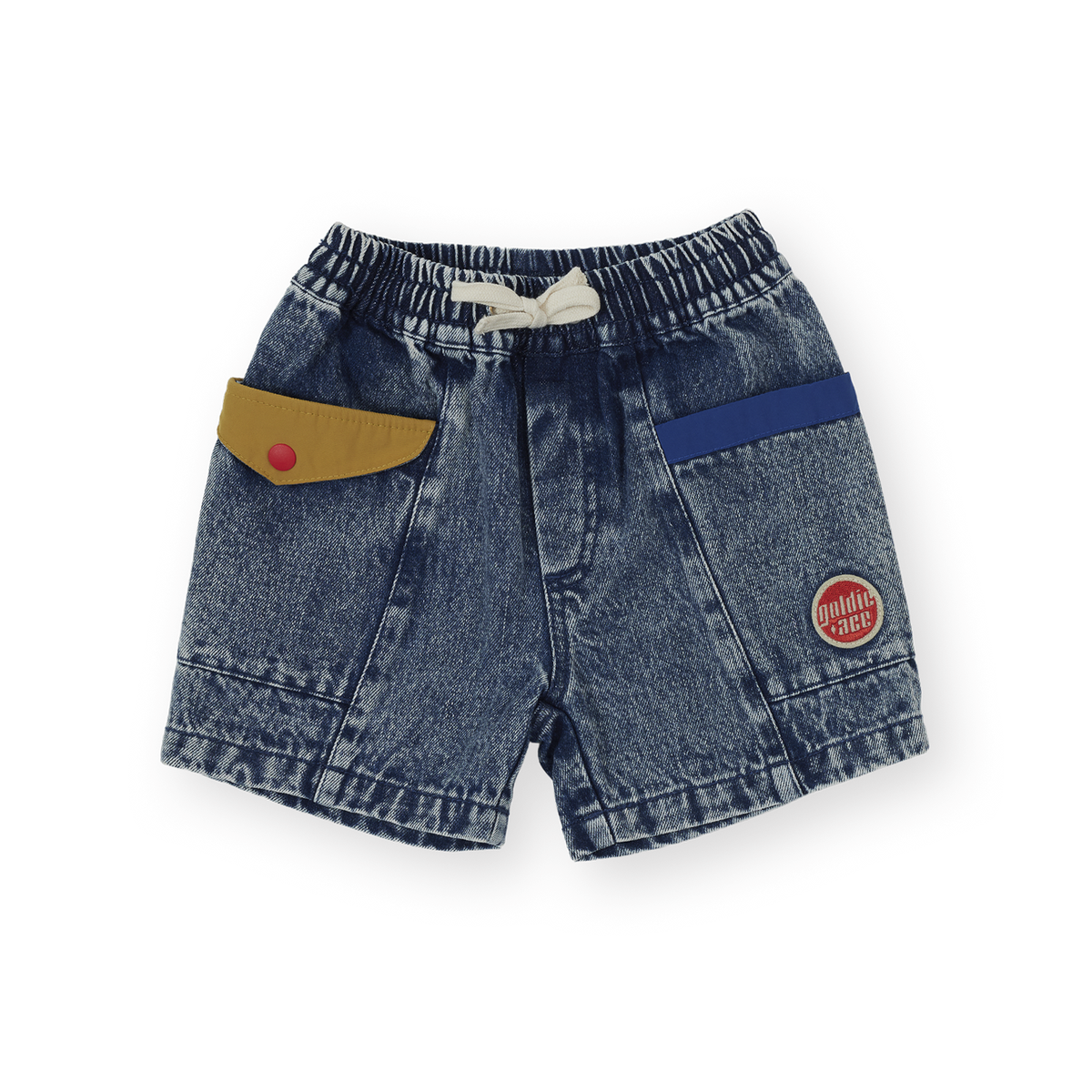Colour Block Vintage Denim Shorts