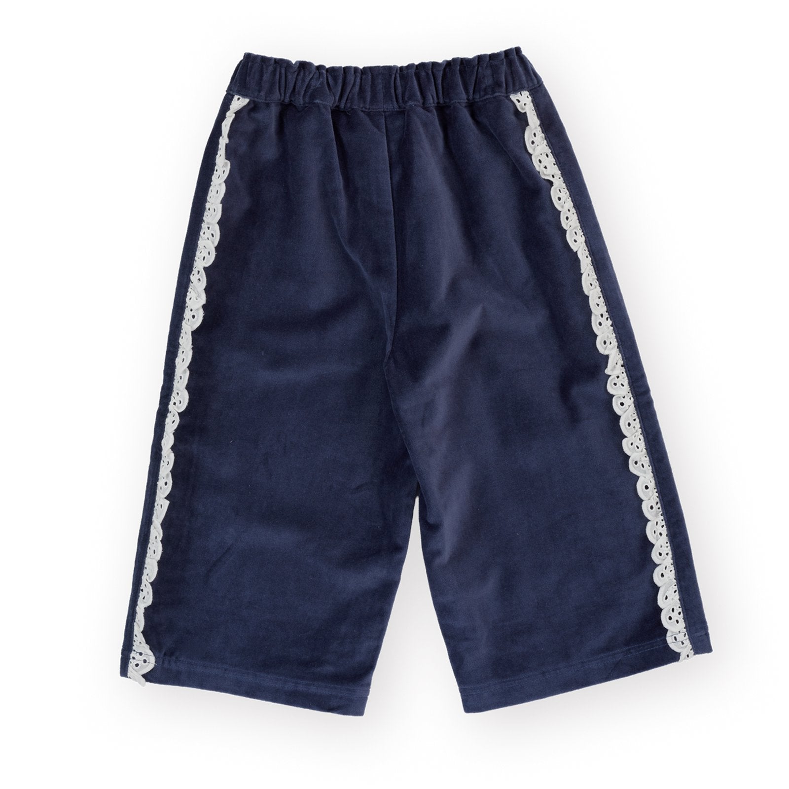 Goldie & Ace Velour Broderie Wide Leg Pant, product flat lay 3