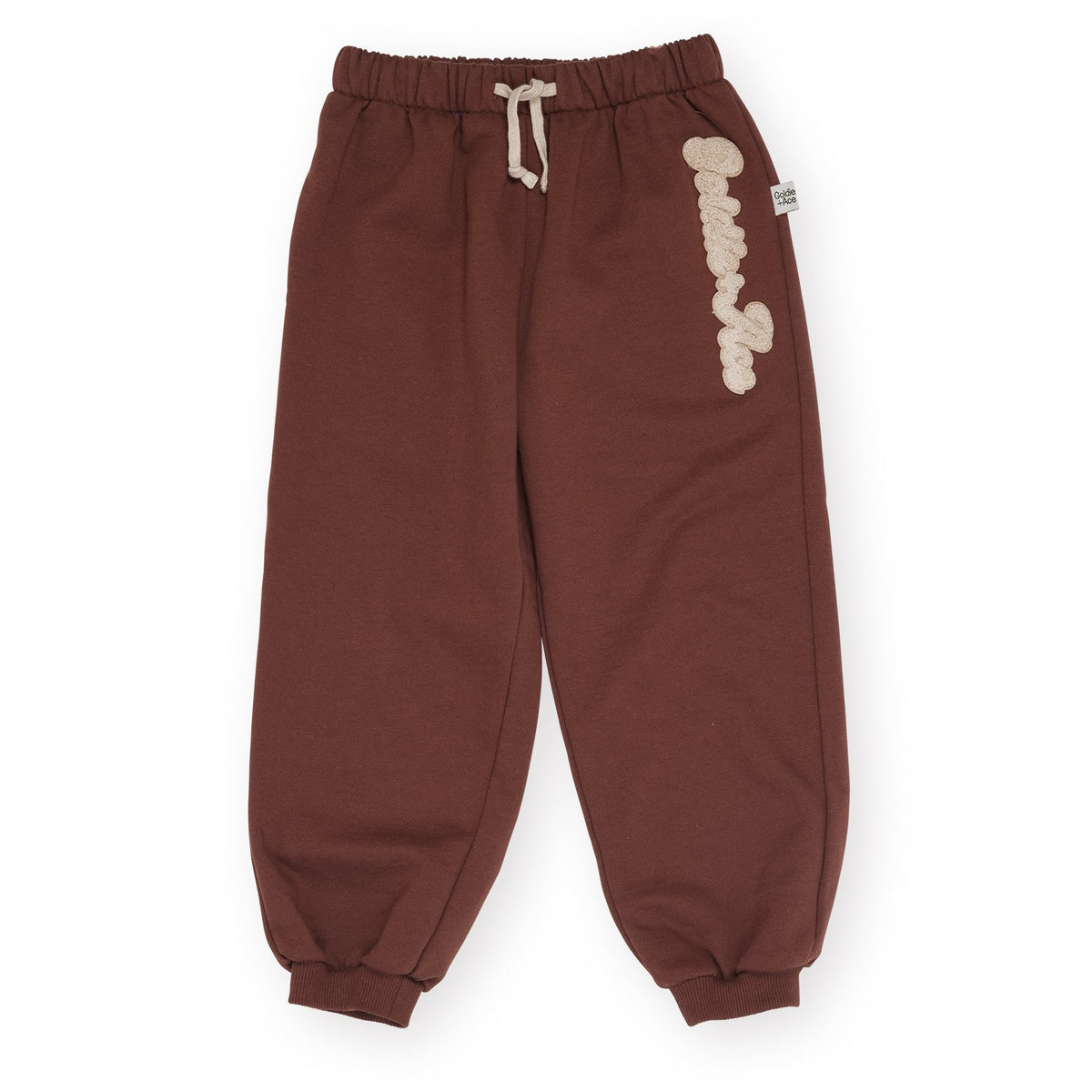 Goldie &amp; Ace Comfy Embroidered Sweatpants, product flat lay