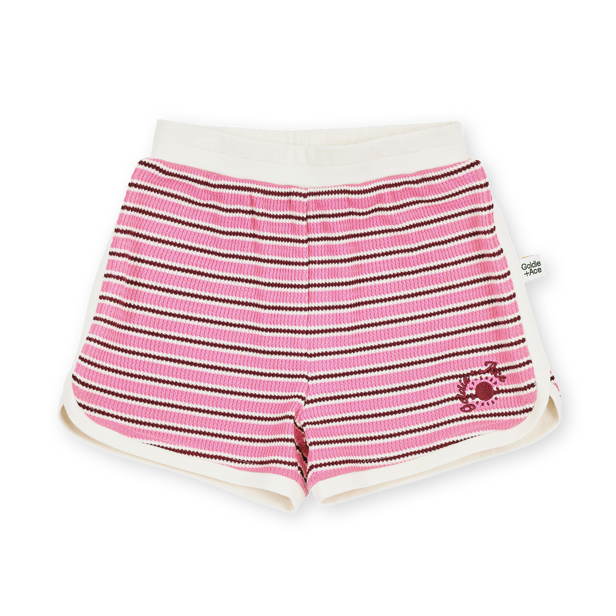 Waffle Shorts - Pink Stripe