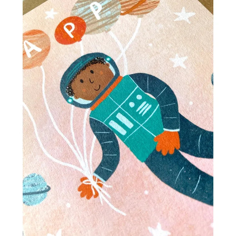 Astronaut Happy Birthday Card