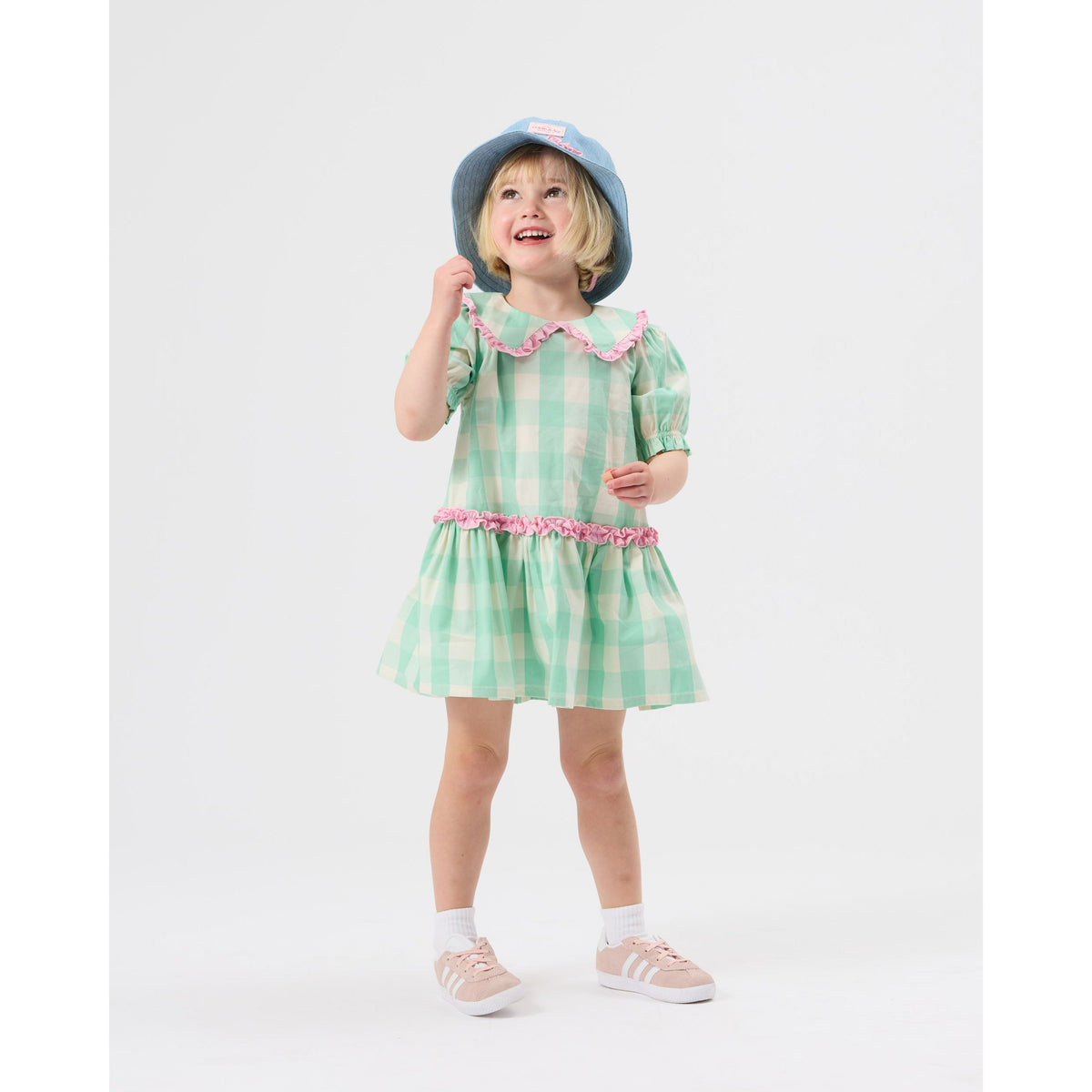 Chambray Frill Bucket Hat