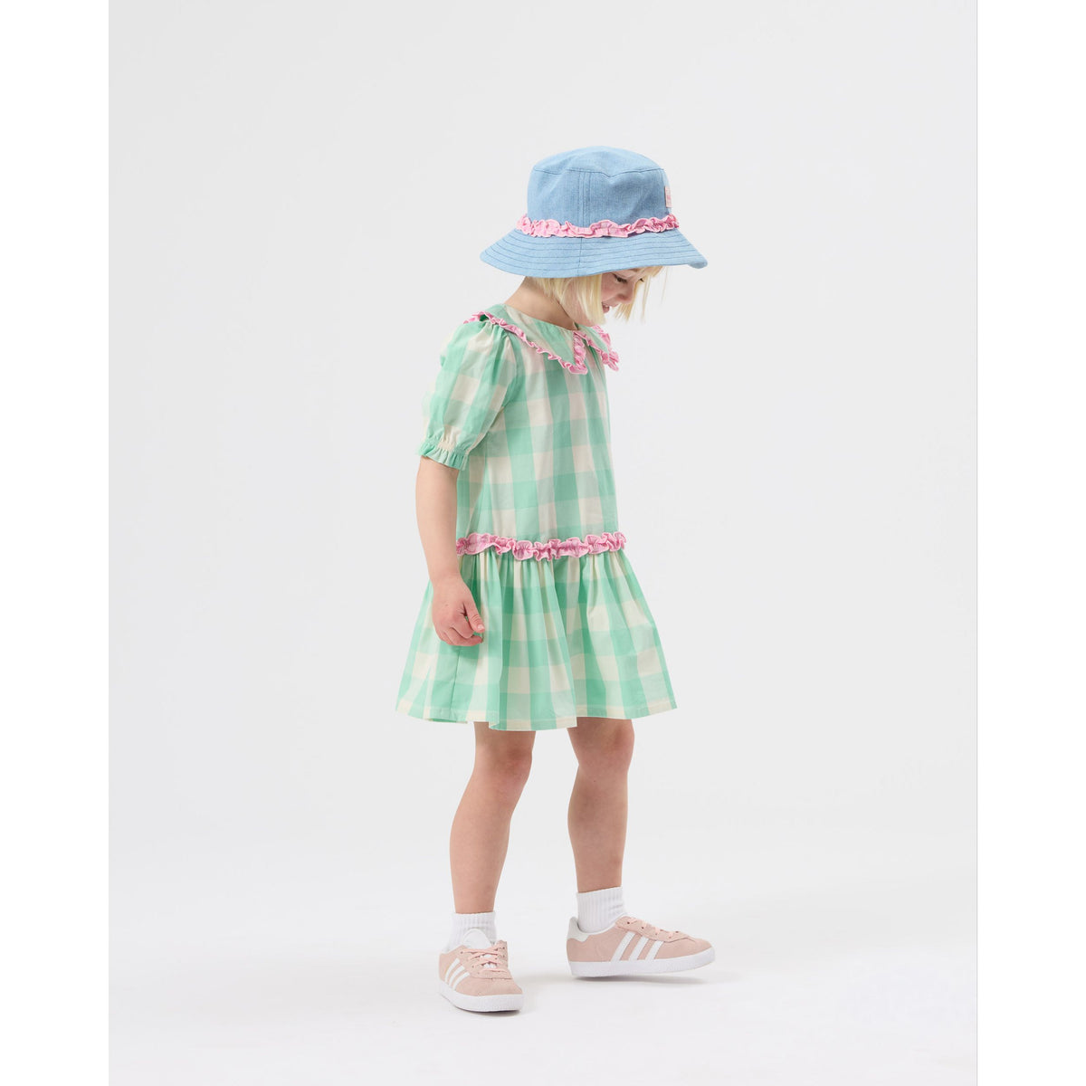 Chambray Frill Bucket Hat