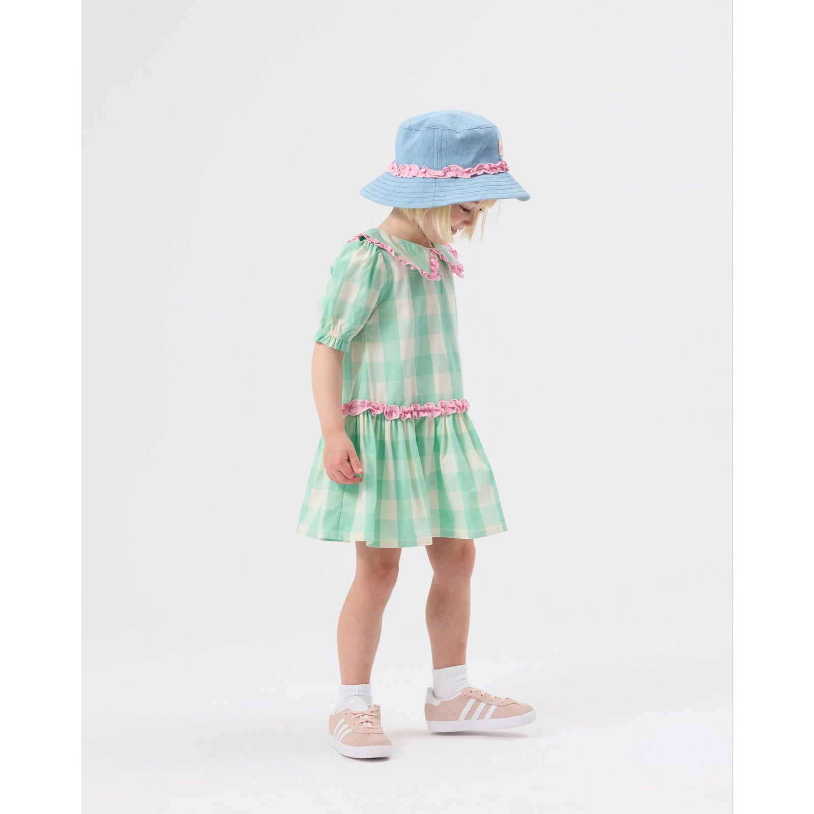 Gingham Collar Dress