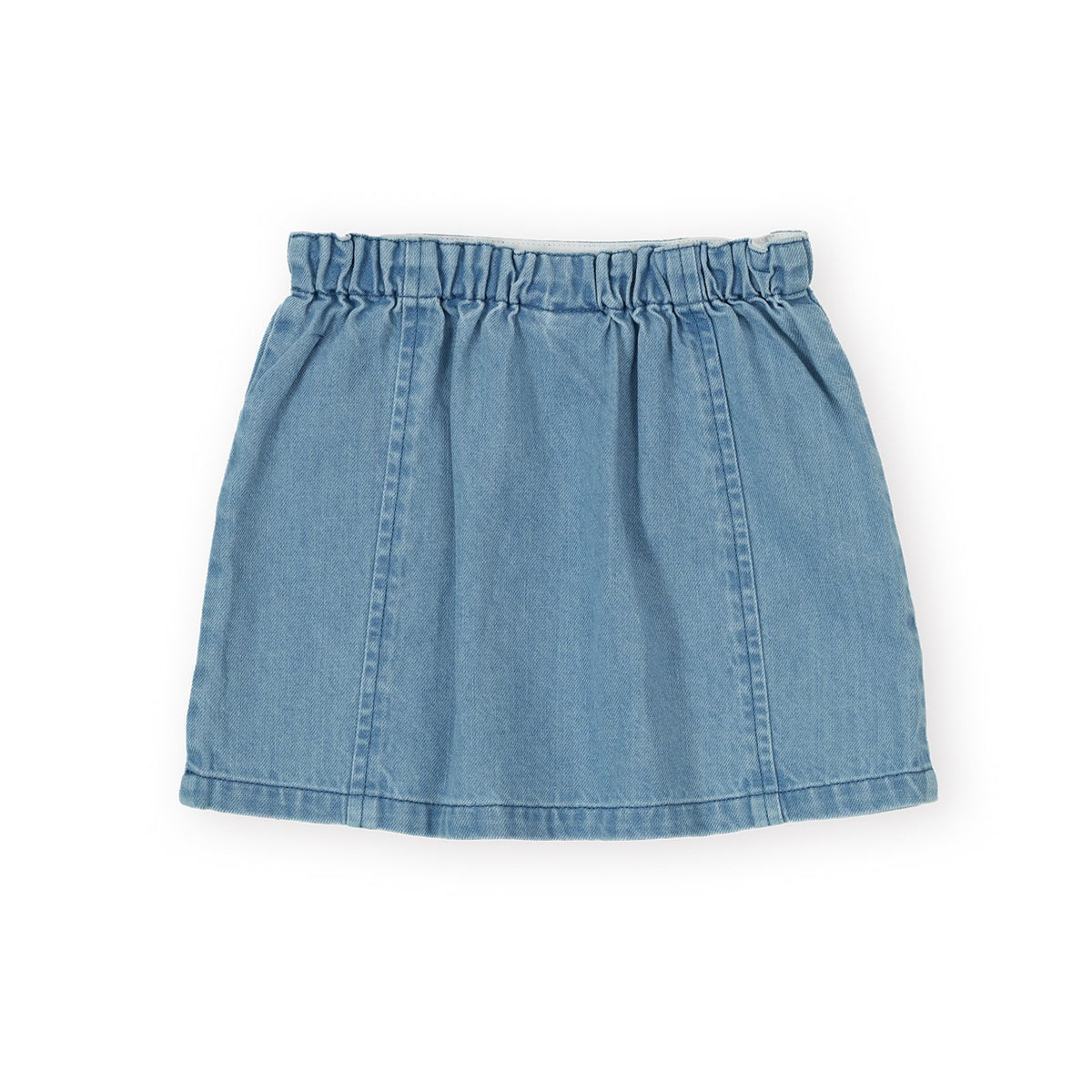 Goldie & Ace Wild Strawberry Chambray Skirt, product flat lay 2