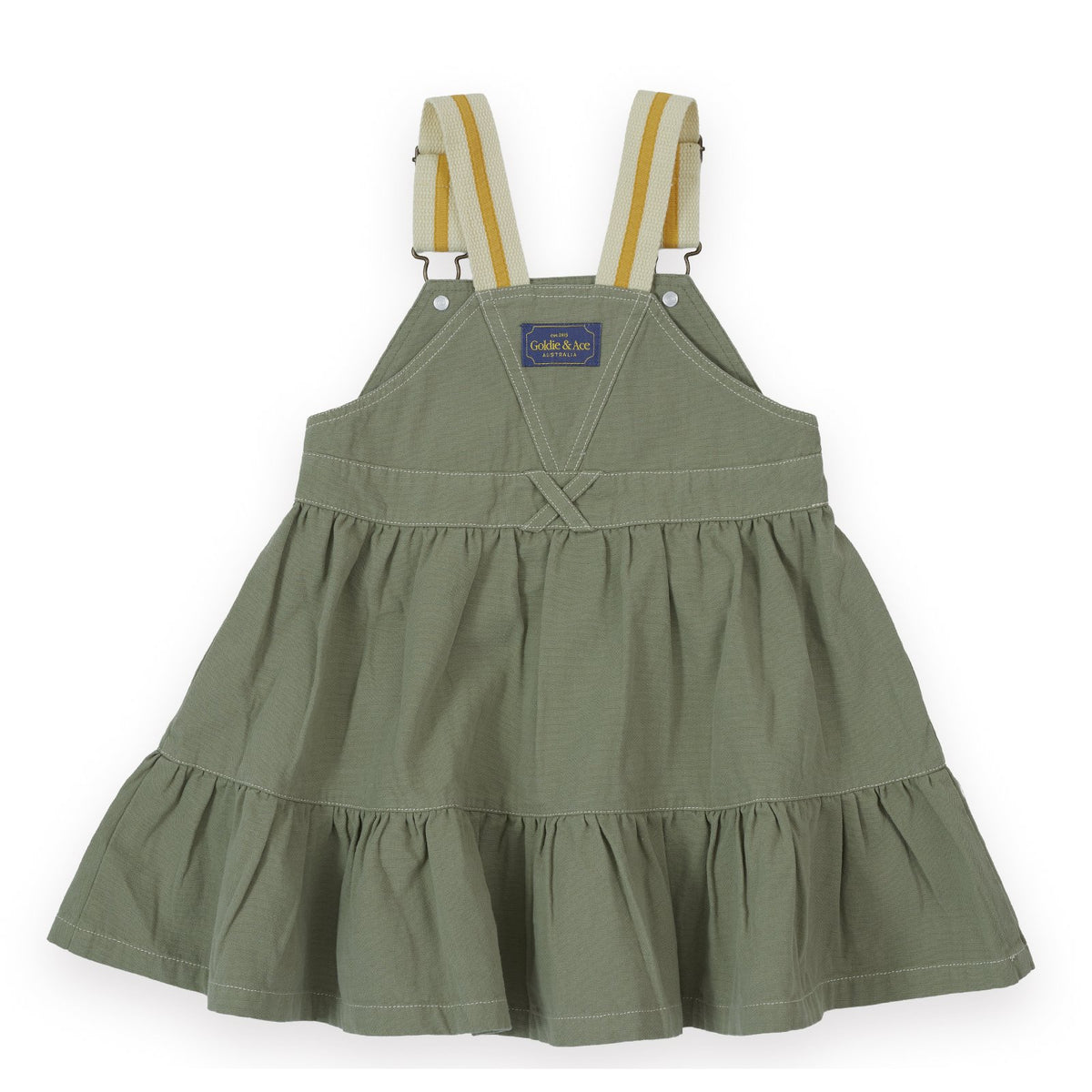 Goldie & Ace Carpenter Utility Pinafore Dress, product flat lay 2