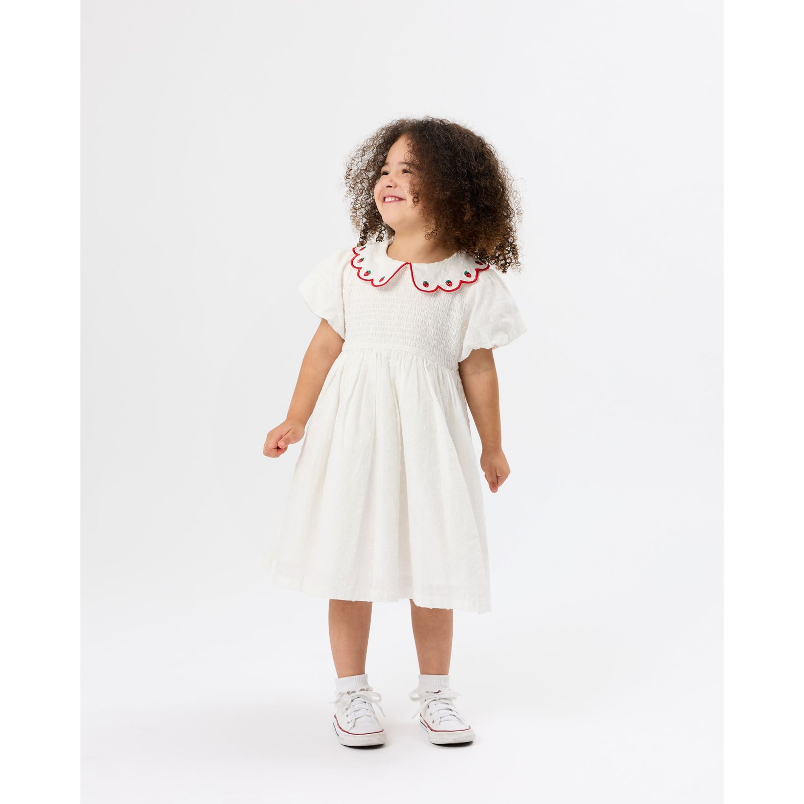 Sweet Strawberry Flo Smocked Dress
