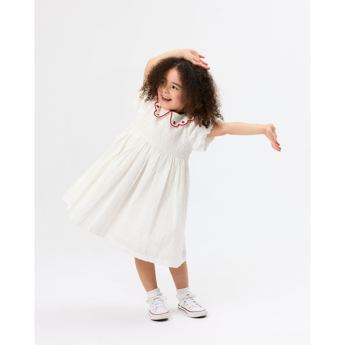 Sweet Strawberry Flo Smocked Dress