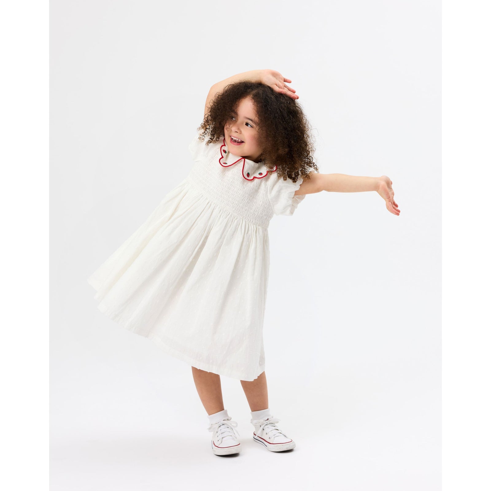 Sweet Strawberry Flo Smocked Dress