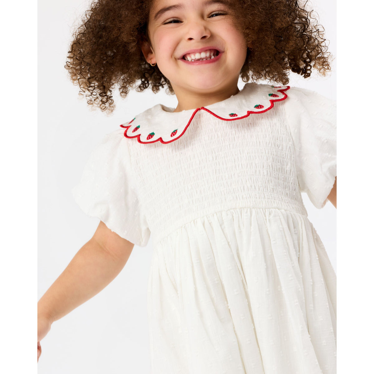 Sweet Strawberry Flo Smocked Dress