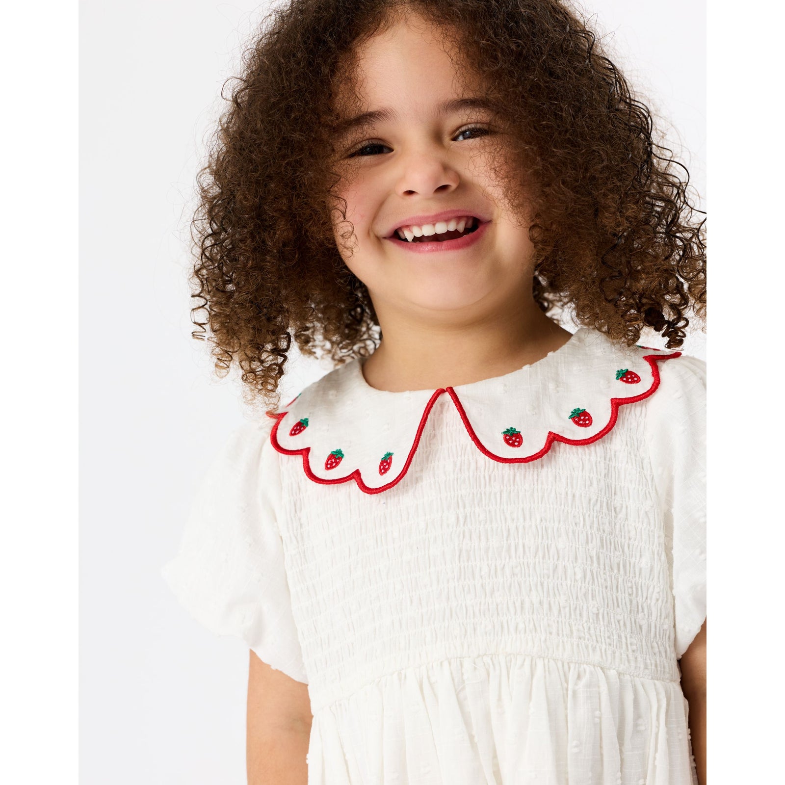 Sweet Strawberry Flo Smocked Dress