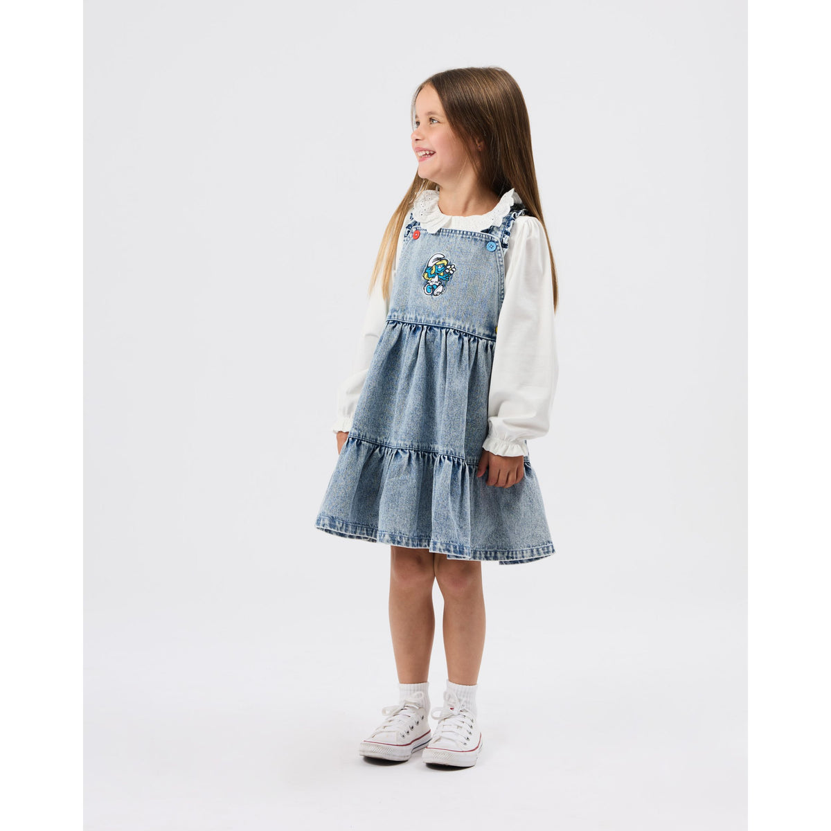 The Smurfette Pinafore Denim Dress