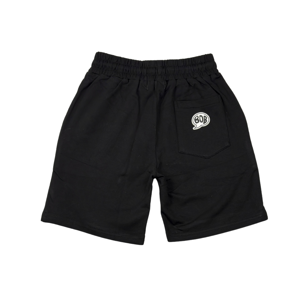 Black Wash Denim Shorts