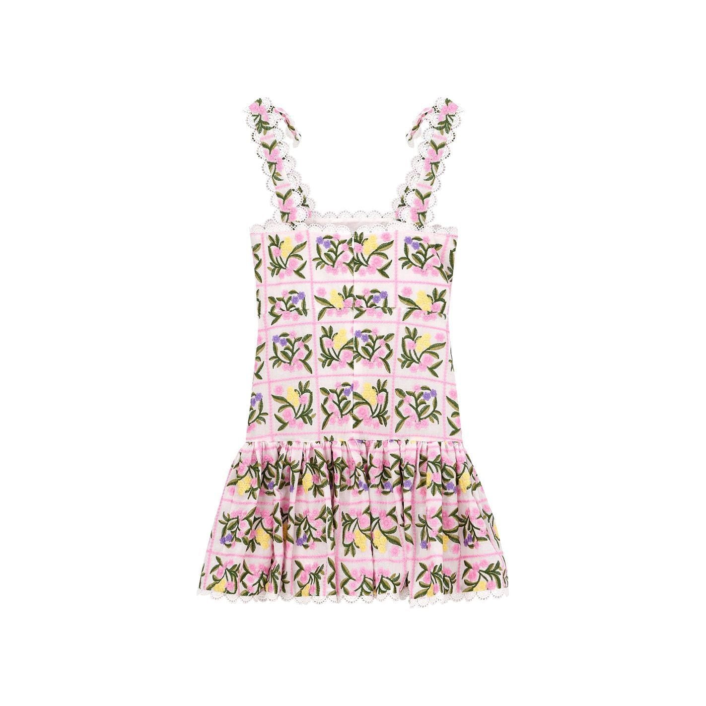 Millie Embroidered Mini Dress