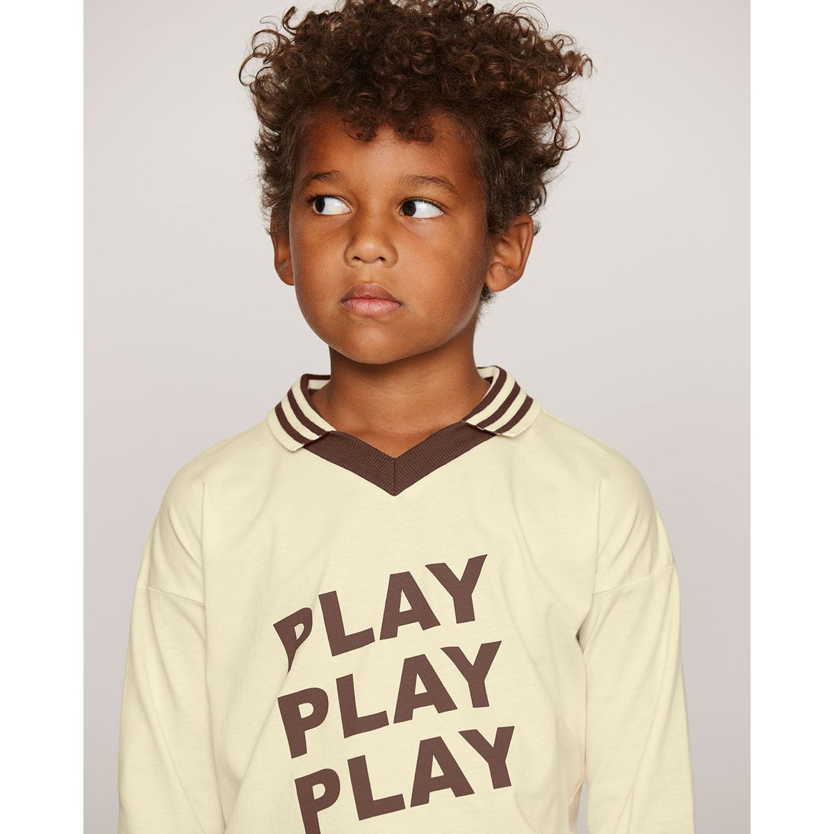 Play Sp Collar Ls Tee - Off-White