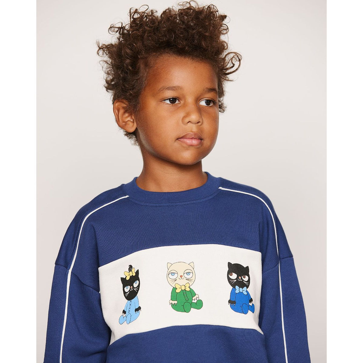 Minibabies Panel Sweatshirt - Blue